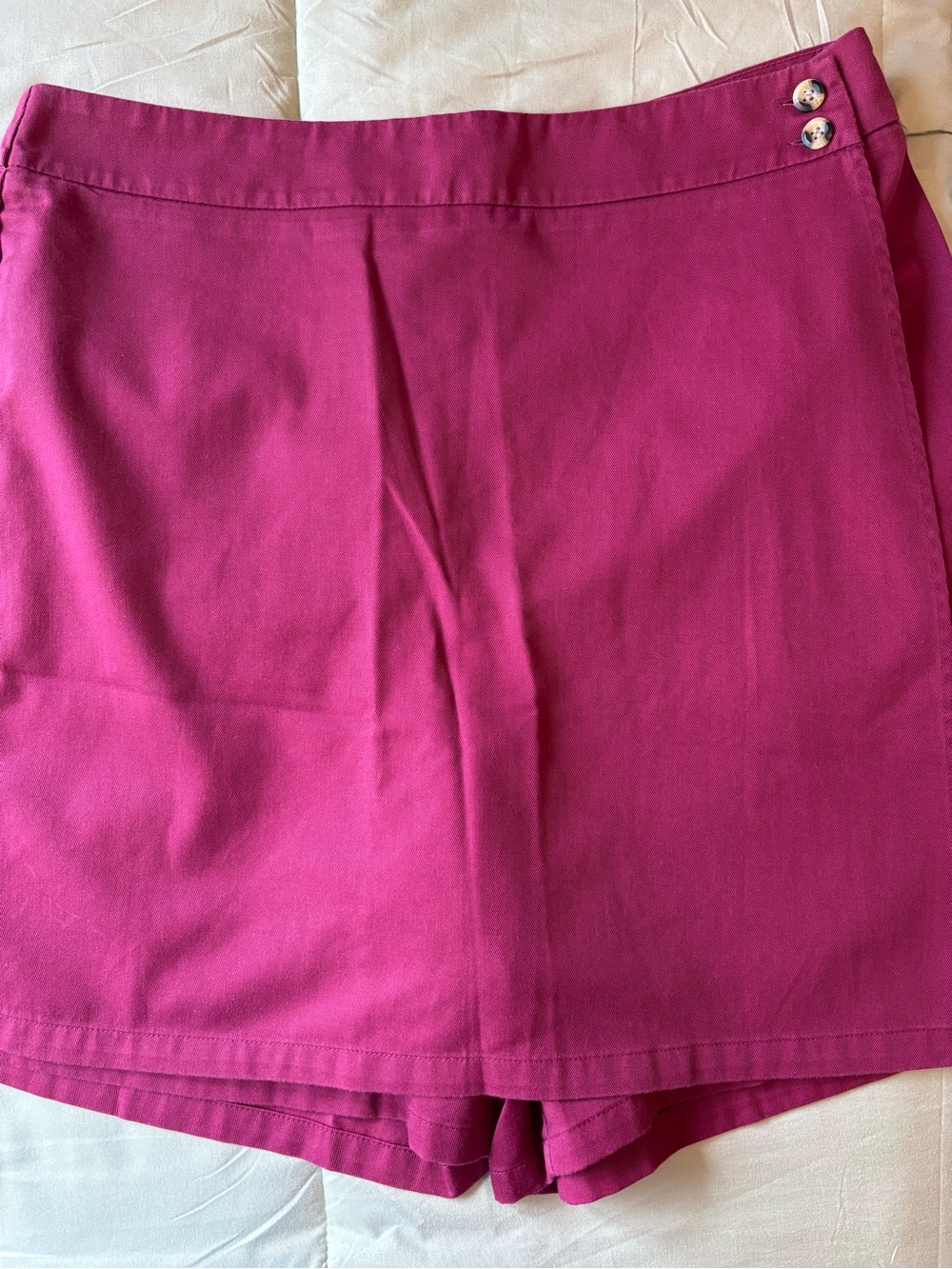 Jennifer Moore Maroon Front Skort/Back Shorts with Side Buttons